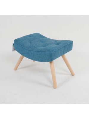 SGABELLO con gambe in legno di faggio Multicolore Design Patchwork (Blu)