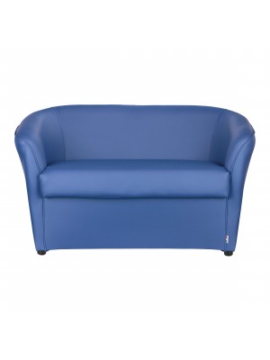 DIVANO a POZZETTO 2 posti | ALTA QUALITA' | MADE IN ITALY (Ecopelle Blu Chiaro)