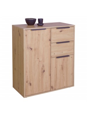 mobile basso 2 ante e 2 cassetti color rovere artisan composad