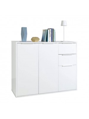 Mobile Contenitore colore Bianco Lucido 3 ante e 2 cassetti Totò Piccinni