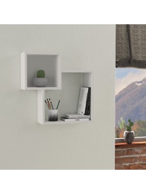 mensola da parete in legno bianco