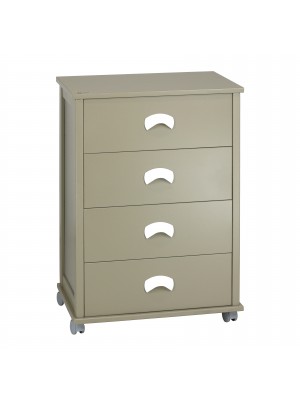 Carrellino da cucina in Legno colore Fango modello Poker Plus Totò Piccinni