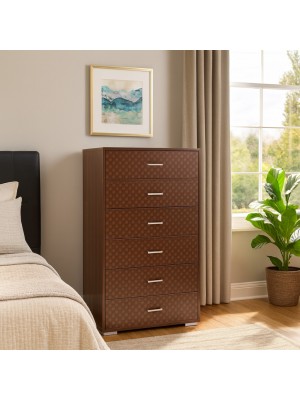 Vista ambientata Cassettiera in legno 6 cassetti design moderno colore Arte Povera Totò Piccinni