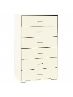 cassettiera in legno 6 cassetti design moderno Bianco Caldo