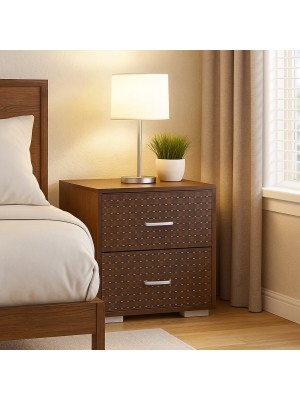 Vista ambientata Comodini per camera da letto in legno colore Arte Povera con 2 cassetti Totò Piccinni 