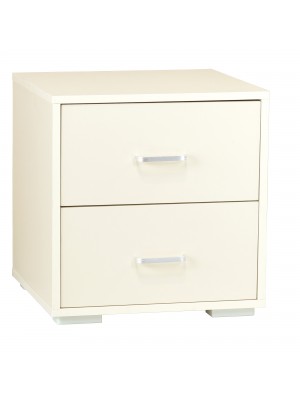 Comodini per camera da letto in legno colore Bianco Caldo con 2 cassetti Totò Piccinni 