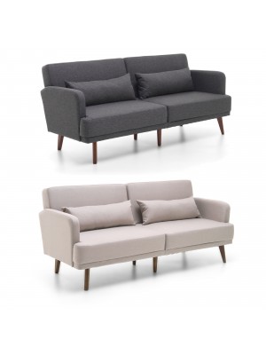 divano letto in tessuto due colorazioni