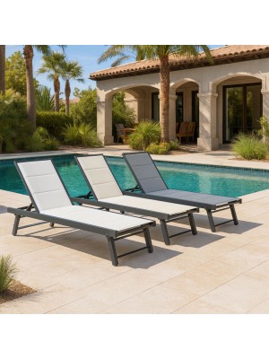 Lettini Prendisole in alluminio e textilene imbottito - MIRAMARE