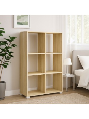 Libreria Scaffale in Legno dal Design Moderno | 6 scomparti 