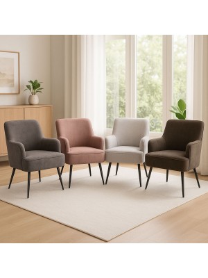 Copertina poltroncine moderna da ingresso con gambe in metallo
