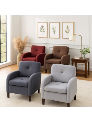 Vista ambientata Poltrone Totò Piccinni River in tessuto