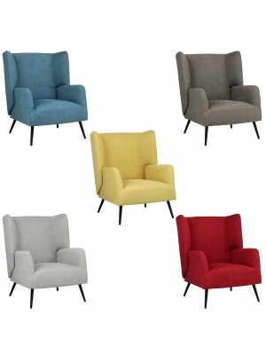 Poltroncine ARIEL in Tessuto con Gambe in Metallo