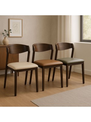 Copertina Sedie in legno massello seduta in simipelle modello Loira Totò Piccinni