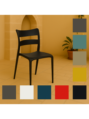 copertina sedie in polipropilene design moderno ed impilabile modello Onda Totò Piccinni
