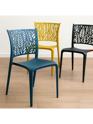 sedia moderna design impilabile in plastica polipropilene Modello Spring Totò Piccinni colorata