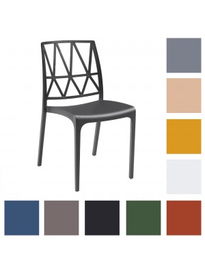 Sedia in polipropilene design impilabile in diverse colorazioni made in italy modello Bridge Totò Piccinni