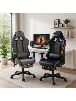 Sedie Gaming REMBOGAME con led Rgb integrati Ergonomiche