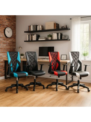 sedia da ufficio girevole con altezza regolabile 4 colorazioni