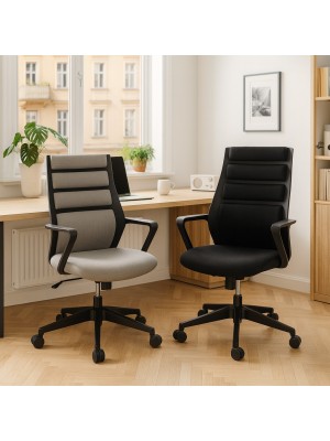 Sedie Ufficio STRIPE Girevoli 360° Altezza Regolabile e Basculante Ergonomica 