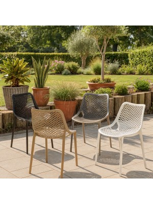 Sedie in Plastica da Giardino in Polipropilene Intrecciato - SEDIA LOREN