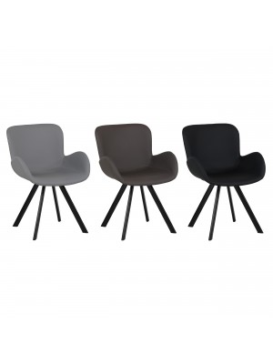 poltroncine in similpelle con gambe in metallo 3 colorazioni