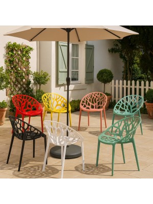 Sedie Poltroncine JUNGLE in Polipropilene Moderna Design Impilabile