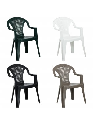 Sedie da interno ed esterno in polipropilene impilabili disponibili in 4 colorazioni modello FESTA Totò Piccinni