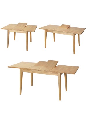 Copertina tavoli in legno massello rovere naturale allungabili modello Maddalena Totò Piccinni