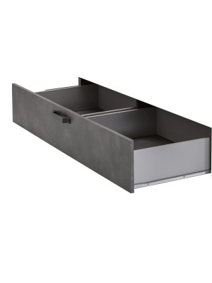cassettone letto cemento vista diagonale singolo