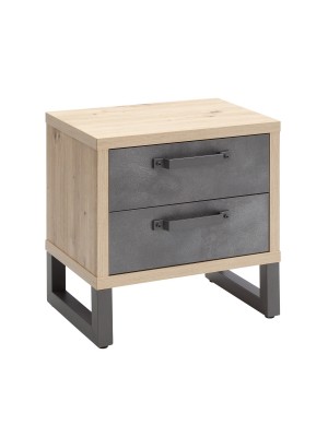 comodino da camera da letto rovere antico/tadao da2 vista diagonale