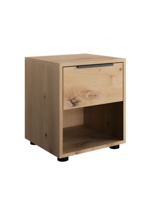 Comodino per camera da letto rovere artisan vista diagonale