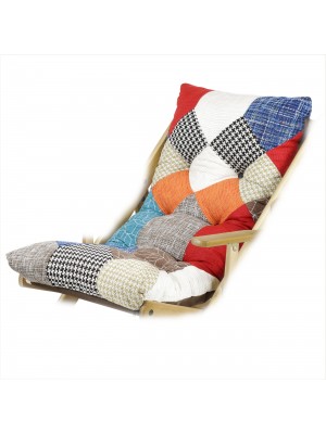 Cuscino imbottito di ricambio per poltrona sedia sdraio Harmony Relax, 105x55x14cm (Patchwork)