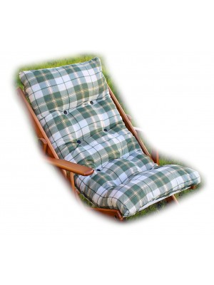 cuscino imbottito sedia sdraio harmony verde scacchi 