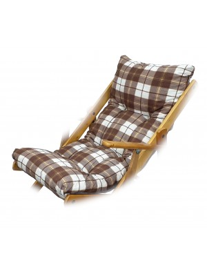 cuscino imbottito sedia sdraio harmony marrone scacchi 
