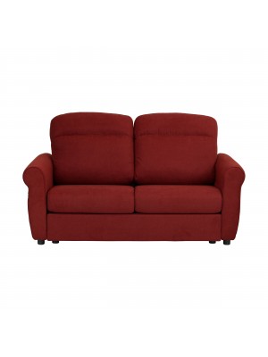 Divano 2 Posti in Tessuto colore Bordeaux Sfoderabile made in italy modello Luna Totò Piccinni