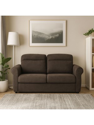 Vista ambientata Divano 2 Posti in Tessuto colore Elephant Sfoderabile made in italy modello Luna Totò Piccinni