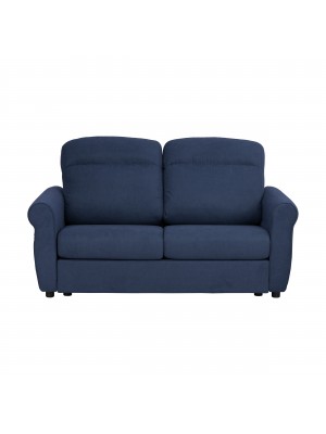 Divano 2 Posti in Tessuto colore Blu Oceano Sfoderabile made in italy modello Luna Totò Piccinni