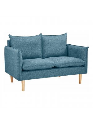 Divano 2 Posti  in Tessuto colore Blu imbottita modello Dario Totò Piccinni