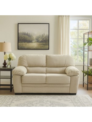 Vista ambientata Divano 2 Posti in Tessuto colore Beige con braccioli modello Sarah Totò Piccinni