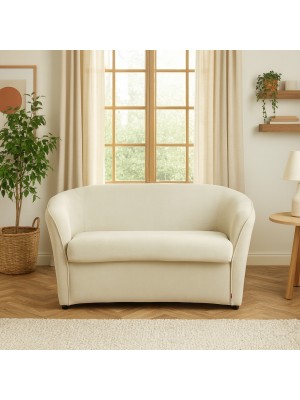 Vista ambientata Divano a Pozzetto 2 Posti in Tessuto colore Beige modello Pozzetto Totò Piccinni