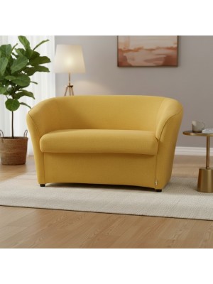 Vista ambientata Divano a Pozzetto 2 Posti in Tessuto colore Giallo modello Pozzetto Totò Piccinni
