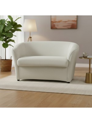 Vista ambientata Divano a Pozzetto 2 Posti in Tessuto colore Grigio Chiaro modello Pozzetto Totò Piccinni