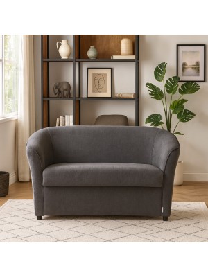 Vista ambientata Divano a Pozzetto 2 Posti in Tessuto colore Grigio modello Pozzetto Totò Piccinni