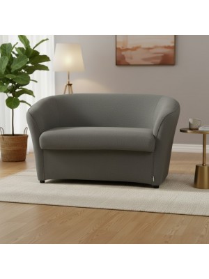 Vista ambientata Divano a Pozzetto 2 Posti in Tessuto colore Grigio modello Pozzetto Totò Piccinni