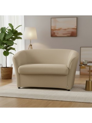 Vista ambientata Divano a Pozzetto 2 Posti in Tessuto colore Tortora modello Pozzetto Totò Piccinni