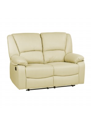 Divano 2 posti relax reclinabile colore "Nabuk Beige" con poggiapiedi modello Calipso Totò Piccinni