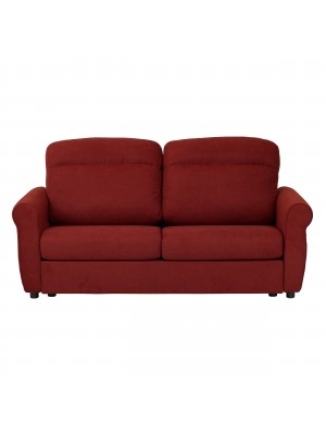 Divano 3 Posti in Tessuto colore Bordeaux Sfoderabile made in italy modello Luna Totò Piccinni