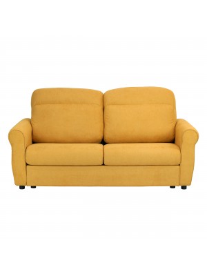 Divano 3 Posti in Tessuto colore Giallo Mostarda Sfoderabile made in italy modello Luna Totò Piccinni