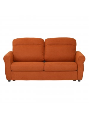 Divano 3 Posti in Tessuto colore Arancione Sfoderabile made in italy modello Luna Totò Piccinni