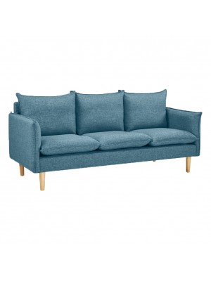 Divano 3 Posti  in Tessuto colore Blu imbottita modello Dario Totò Piccinni